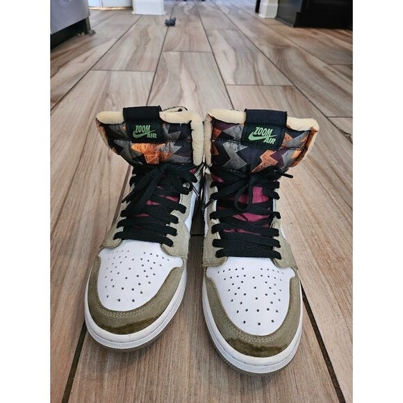 Air Jordan 1 Zoom Air Men's CMFT "Neutral Olive" (CT0978-203) Sneakers size 9.5 - Picture 11 of 11